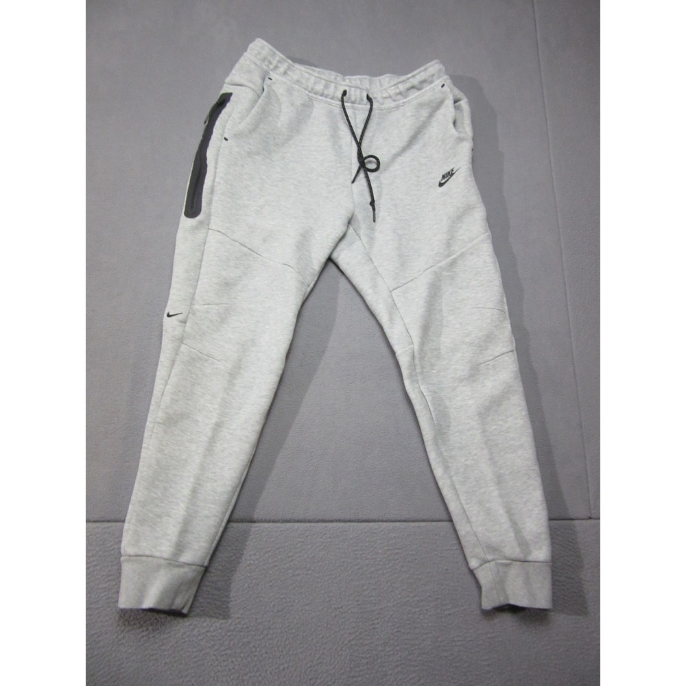 Nike Tech Fleece Joggers Mens Large Gray Tapered Sweatpants Athleisure Casual